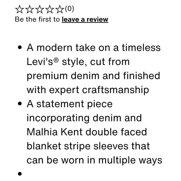 NWT Levi’s Jean Jacket Striped Sweater Poncho Small - Picture 4 of 12